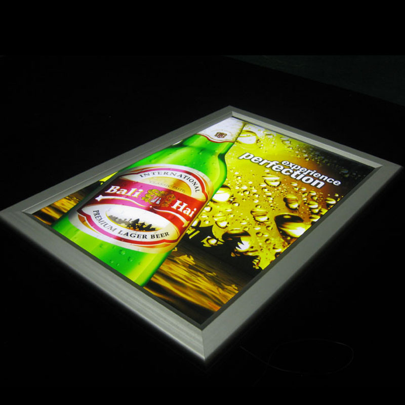 Panneau acrylique Snap cadre en aluminium LED lightbox mince