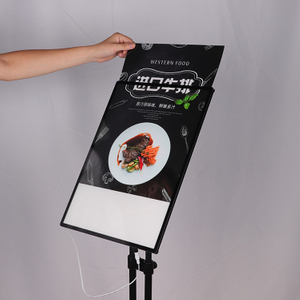 Panneau de verre à dessin d'image d'impression Boîte à lumière LED verticale