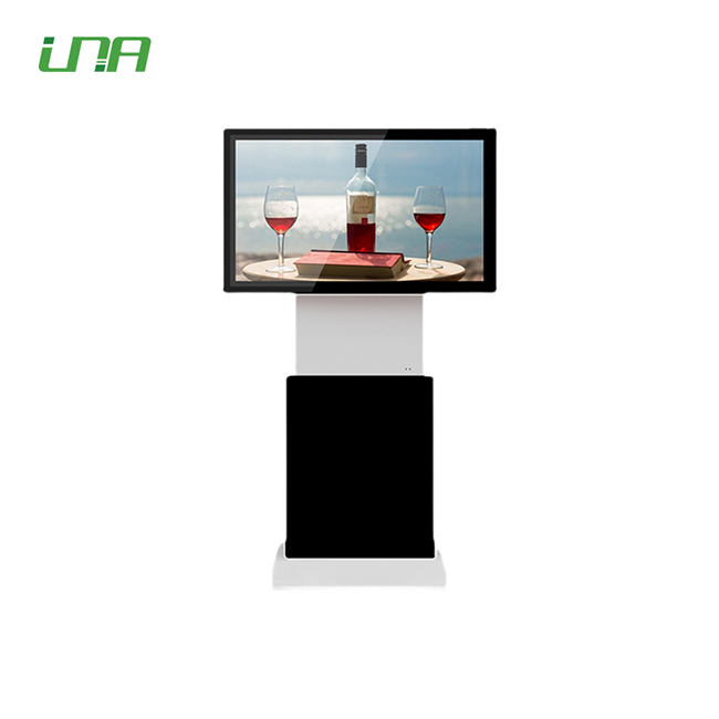 Kiosque d'affichage à double écran LCD USB rotatif de 55 pouces