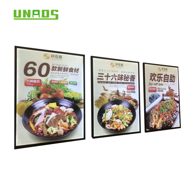A2 Intérieur LED illuminé Menu Boîte à lumière Snap frame