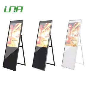 Affiche d'écran de publicité numérique LCD pliable au sol